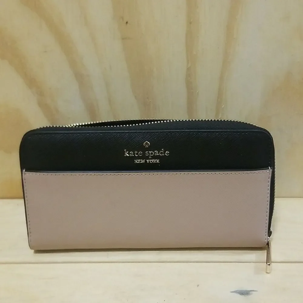 Kate Spade Madison Colorblock Saffiano Leather Large Slim Bifold Wallet